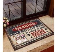 paillasson Exterieur Entree Attention ! Cette propriété est protégée par Un Boston Terrier hautement dressé. Paillasson d'intérieur et d'extérieur