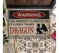 paillasson Exterieur Entree Attention ! Cette propriété est protégée par Un Dragon hautement dressé. Paillasson d'intérieur et d'extérieur
