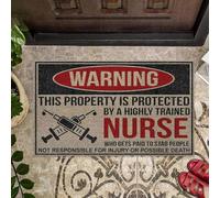 paillasson Exterieur Entree Attention ! Cette propriété est protégée par Un paillasson d'infirmière hautement qualifiée.