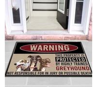 paillasson Exterieur Entree Attention ! Cette propriété est protégée par Un paillasson lévrier hautement dressé.