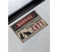 paillasson Exterieur Entree Attention ! Cette propriété est protégée par Un paillasson rempli de Chats hautement dressés.