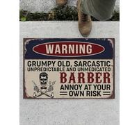 paillasson Exterieur Entree Attention Coiffeur, Vous risquez de Vous énerver à Vos Risques et périls. Paillasson d'intérieur et d'extérieur.