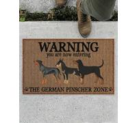 paillasson Exterieur Entree Attention ! Paillasson de Zone Pinscher Allemand