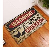 paillasson Exterieur Entree Attention Poulet ! Cette propriété est protégée. Paillasson