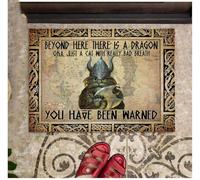 paillasson Exterieur Entree Au-delà d'ici, il y a Un paillasson en Forme de Dragon