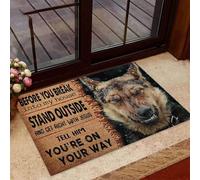 paillasson Exterieur Entree Avant de cambrioler ma Maison - Paillasson à Motif Berger Allemand