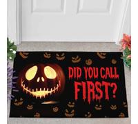 paillasson Exterieur Entree Avez-Vous appelé en Premier ? Paillasson Joyeux Halloween