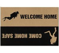 paillasson Exterieur Entree Bienvenue à la Maison, rentrez sains et saufs, paillasson de plongée sous-Marine