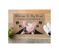 paillasson Exterieur Entree Bienvenue chez Moi ! Ici, Les Humains vivent, Tout Simplement. Paillasson Cochon