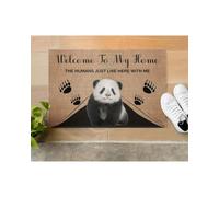paillasson Exterieur Entree Bienvenue chez Moi ! Ici, Les Humains vivent, Tout Simplement. Paillasson Panda
