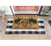 paillasson Exterieur Entree Bienvenue ! J'espère Que Vous Avez apporté de la bière ! - Paillasson Ours décoratif