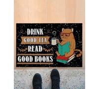 paillasson Exterieur Entree Boire du Bon thé Lire de Bons Livres Paillasson