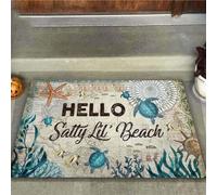 paillasson Exterieur Entree Bonjour Salty Lil' Beach - Paillasson Tortue