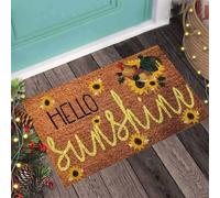 paillasson Exterieur Entree Bonjour Soleil - Tapis de Porte de Bienvenue Facile à Nettoyer en Forme de Poulet