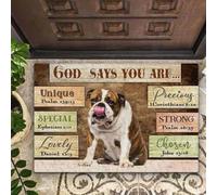 paillasson Exterieur Entree Bouledogue Anglais, Dieu Dit Que tu ES Un paillasson