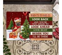 paillasson Exterieur Entree Bouledogue français de Noël 5 Regardez Juste à côté de Vous Paillasson