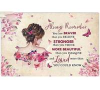 paillasson Exterieur Entree Cancer. Souviens-toi Toujours Que tu ES Plus Courageux. Paillasson de Sensibilisation au Cancer.