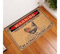 paillasson Exterieur Entree Ce poulailler est protégé par Une Poule Folle. Paillasson Animal