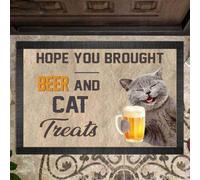 paillasson Exterieur Entree Chat drôle avec paillasson à bière