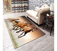 Paillasson Exterieur Entree Cheval Animal Brun Tapis Entree Interieur Tapis de Bain Antidérapant Paillasson Lavable Paillasson Interieur Paillasson Exterieur Salle Bain Couloir(50x80cm)