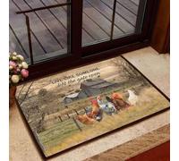 paillasson Exterieur Entree Coq Vivant comme si Quelqu'un Avait laissé la Porte Ouverte Paillasson