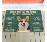 paillasson Exterieur Entree Corgi - N'oubliez Pas Le paillasson Lors de Votre Visite !
