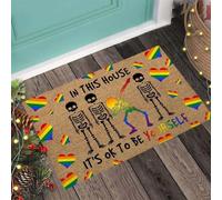paillasson Exterieur Entree dans Cette Maison, il est permis d'être soi-même (paillasson LGBT).