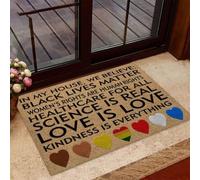 paillasson Exterieur Entree dans Cette Maison, Nous croyons - Paillasson imprimé à Motif de Coco « Soutien LGBT »