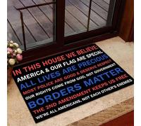 paillasson Exterieur Entree dans Cette Maison, Nous croyons Que l'Amérique et Notre Drapeau sont spéciaux. Paillasson