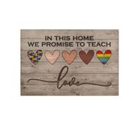 paillasson Exterieur Entree dans Cette Maison, Nous promettons d'enseigner l'amour. Paillasson d'intérieur et d'extérieur