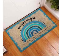 paillasson Exterieur Entree dans Cette Maison, on n'abandonne jamais - Paillasson de Sensibilisation au diabète