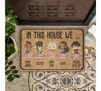 paillasson Exterieur Entree dans Cette Maison, on s'amuse, on n'abandonne jamais ! Paillasson de Bienvenue