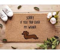 paillasson Exterieur Entree Désolé si Vous trébuchez sur Mon Teckel - Paillasson Teckel - Cadeau de Pendaison de crémaillère