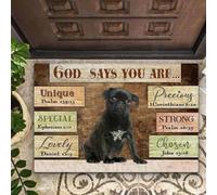 paillasson Exterieur Entree Dieu Le Carlin Noir Dit Que tu ES Un paillasson