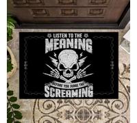 paillasson Exterieur Entree Écoutez Le Sens Avant de Juger ce paillasson en Forme de crâne Hurlant.