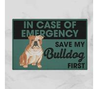 paillasson Exterieur Entree en Cas d'urgence, Sauvez Mon Bouledogue en Premier ! Paillasson