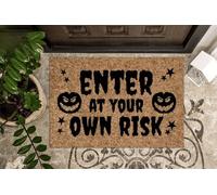 paillasson Exterieur Entree Entrée à Vos Risques et périls. Tapis d'entrée d'halloween pour intérieur et extérieur.