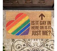 paillasson Exterieur Entree Est-ce Que C'est Gay Ici ou est-ce Juste Moi ? Paillasson LGBT - Cadeau pour Un ami, Un Membre de la Famille ou Un Anniversaire