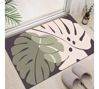 Paillasson Exterieur Entree Feuilles Vert Poudreux Tapis Entree Interieur Doux Tapis de Bain Lavable Tapis Entree Salon Cuisine Tapis D Entree Interieur Antidérapant Tapis D'entrée(90x150cm)