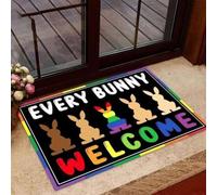 paillasson Exterieur Entree Fierté LGBT - Différents, Pas Seuls. Tous Les Lapins sont Les bienvenus. Nous Sommes des Lapins Mignons. Paillasson