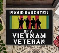 paillasson Exterieur Entree Fille fière d'un vétéran du Vietnam, paillasson Cadeau pour Papa