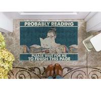 paillasson Exterieur Entree Fille - Probablement en Train de Lire « Veuillez Attendre Que Je finisse Cette Page » - Paillasson