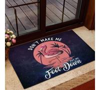 paillasson Exterieur Entree Flamingo, ne me forcez Pas à Mettre Le holà