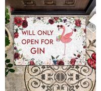 paillasson Exterieur Entree Flamingo n'ouvrira Que pour Le gin - Paillasson Flamingo