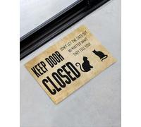 paillasson Exterieur Entree Gardez la Porte fermée. Ne Laissez Pas Les Chats Sortir. Paillasson.