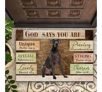 paillasson Exterieur Entree Grand Danois, Dieu Dit Que tu ES Un paillasson