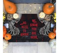 paillasson Exterieur Entree Halloween - on Sait Que tu ES là - Paillasson crâne