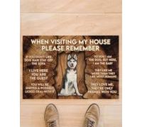 paillasson Exterieur Entree Husky de Sibérie : Lors de Votre Visite, Veuillez Penser au paillasson.