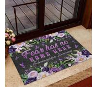 paillasson Exterieur Entree Ici, la Peur n'a Pas sa Place - Paillasson de Sensibilisation à la fibromyalgie