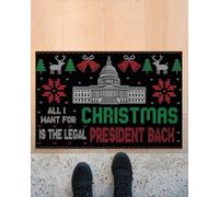 paillasson Exterieur Entree Idée Cadeau : Tout ce Que Je Veux pour Noël, C'est Le paillasson « Président légal »